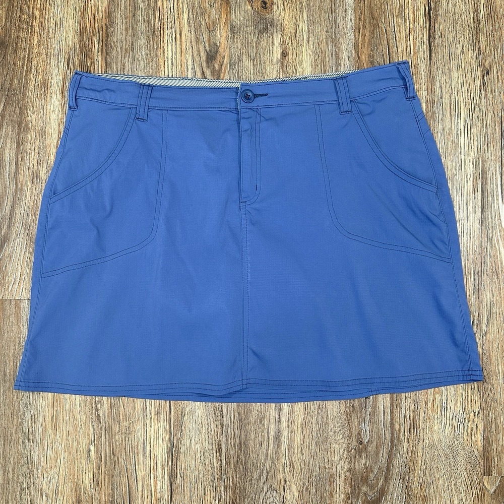 World Wide Sportsman Skort Womens 16 Blue Stretch Golf Hiking Fishing Skirt